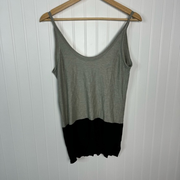 t alexander wang Top XS Gray Black Tank Sleeveless Color block Summer Casual - Picture 2 of 6